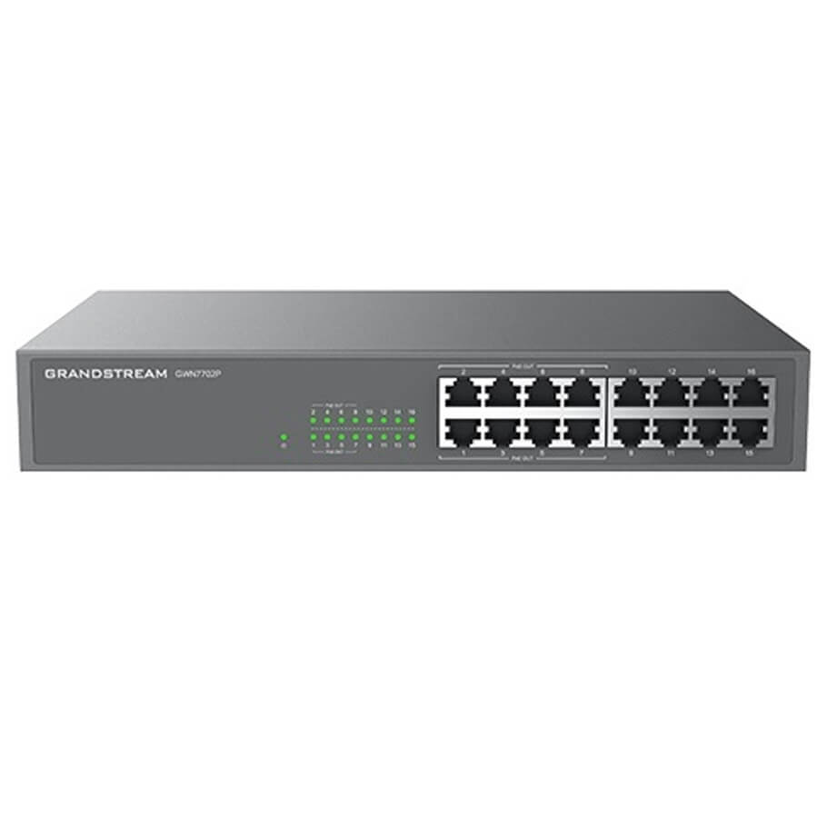 Switch 16 cổng PoE Gigabit Grandstream GWN7702P